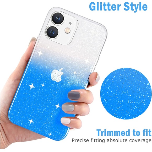 JJGoo iPhone 11 Case, BLUE GRADIENT , Flexible Cases for Women Girls (6.1 inch) - Picture 3 of 7